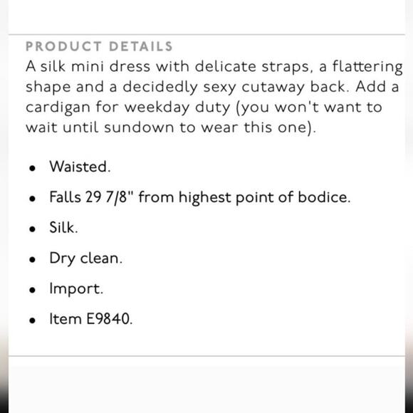 Madewell 100% Silk Starview Navy Blue Cami Slip Mini Dress 2 Spaghetti Straps - Picture 14 of 16